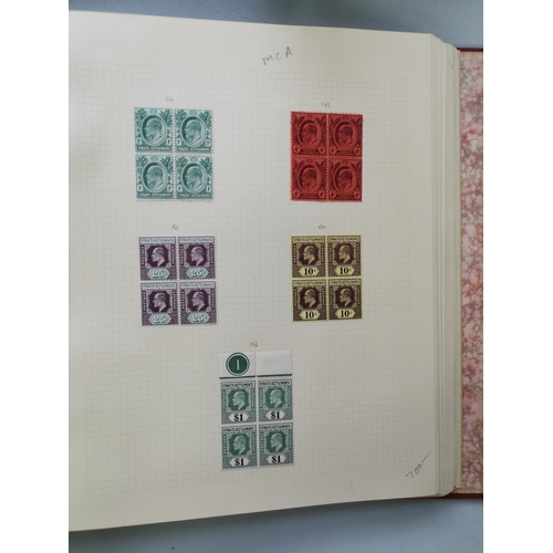 429 - MALAYSIA.  A collection of M blocks of 4 in album  QV to c. early 1940's period (101 blocks)  streng... 