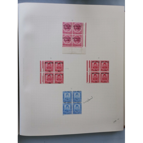 429 - MALAYSIA.  A collection of M blocks of 4 in album  QV to c. early 1940's period (101 blocks)  streng... 