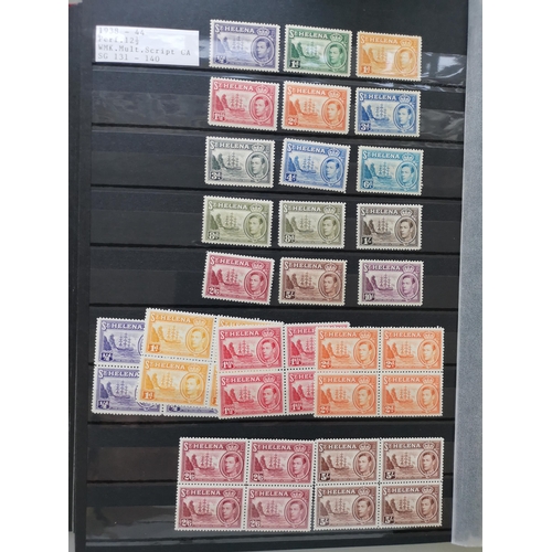 479 - ST HELENA.  Collection in stockbook  QV-KGVI  incl. 1856 6d x 2 and 1861 6d x 3 mainly used  1863 1d... 