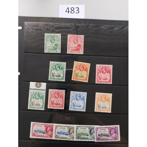 483 - ST HELENA.  KGV M collection incl. 1922-37 vals. to 7/6 (toned gum) and 1934 Centenary to 10/-. (38)