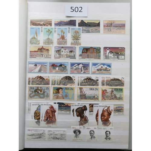 502 - SOUTH WEST AFRICA.  NAMIBIA. 1981-2007 UM collection in stockbook  and 1994-2008 FDC's in 2 further ... 