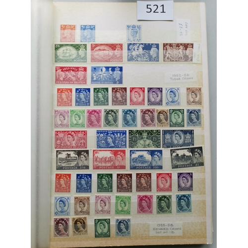 521 - GB MISC.  M or UM collection in stockbook  mixed condition  incl. 1880-83 3d and 6d surcharges (no g... 