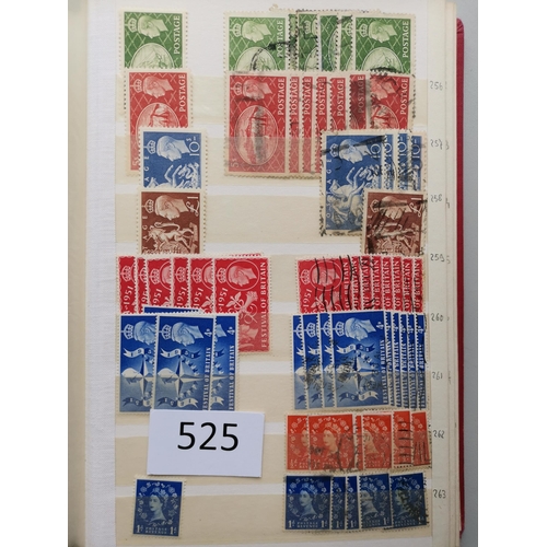 525 - GB MISC.  KGVI-QE pre-decimal ranges in 2 small stockbooks  value in M (mainly unmounted)  KGVI incl... 