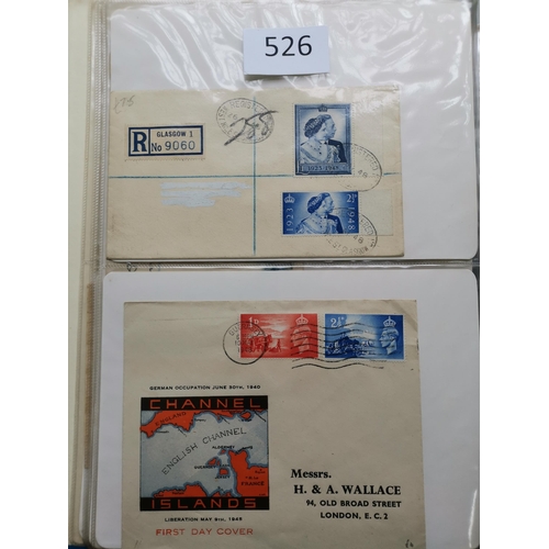 526 - GB MISC.  FIRST DAY COVERS. Collection in 2 albums with plain FDC's incl. 1924 Wembley's with Exhibi... 