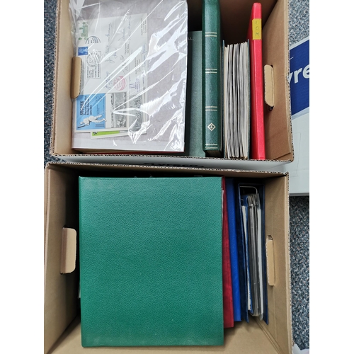 540 - GB MISC.  Various in albums etc. in 2 cartons  incl. duplicated used in stockbook  FDC's for GB  CI ... 