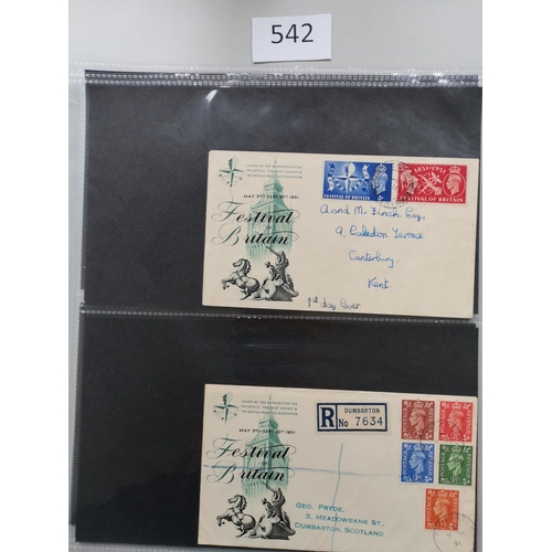 542 - GB MISC.  FIRST DAY COVERS.  Illustrated FDC's  varied condition  mainly KGVI incl. 1940 Centenary  ... 