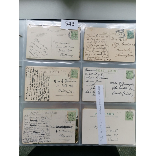 543 - GB MISC.  NORTHANTS POSTAL HISTORY.  A collection of postcards in large binder  much KEVII with a us... 