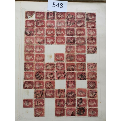 548 - GB MISC.  Range incl. 1864 1d plates used x approx. 280  1924-5 Wembleys used  and 1929 PUC to 2½d i... 