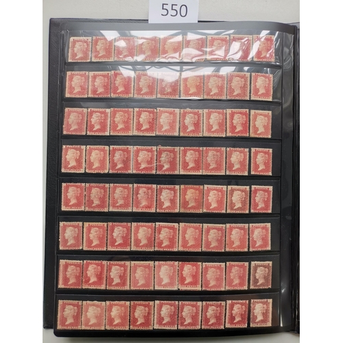 550 - QV.  Collection in stockbook very mixed condition  incl. 1840 1d Mulready wrapper  1d black x 8 and ... 