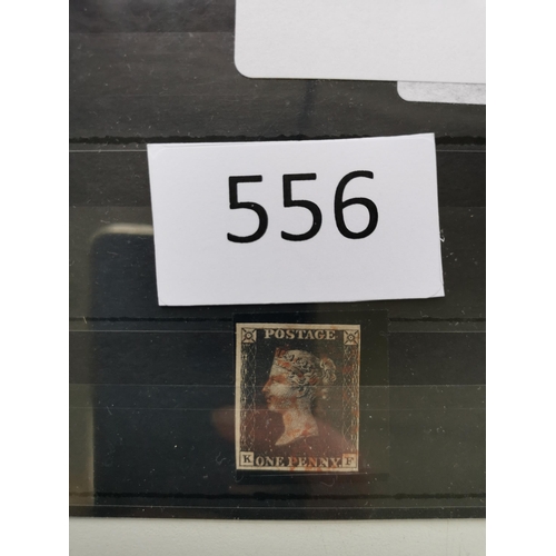 556 - QV.  1840 1d blacks x 12 incl. one on cover  all with 4 margins and red MC's  good to fine. (11+1 co... 