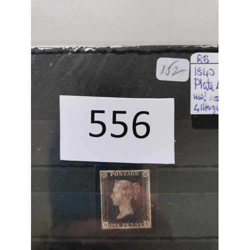 556 - QV.  1840 1d blacks x 12 incl. one on cover  all with 4 margins and red MC's  good to fine. (11+1 co... 