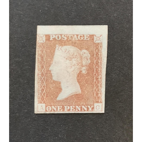 584 - QV.  1841 1d red  margin touched at top left  otherwise good to huge margins  part o.g. (1)