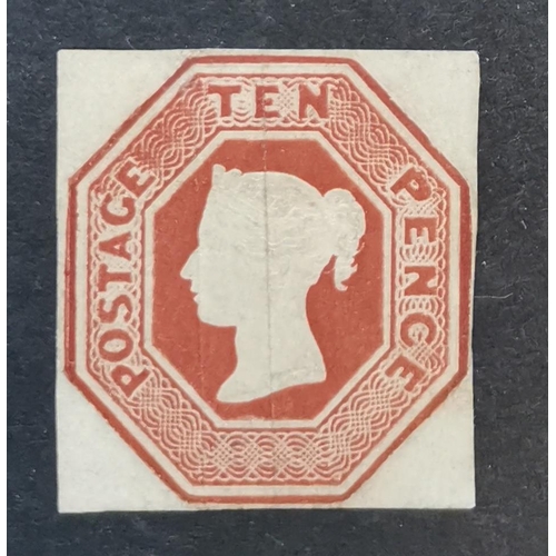 600 - QV.  1847-54 10d brown of fine o.g. appearance but re-margined. SG57. (1)