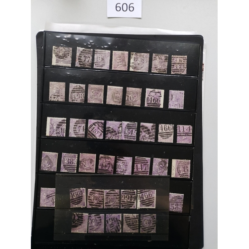 606 - QV.  Surface Printed duplicated used range of 2½d   3d  4d and 6d vals on stocksheets  varied condit... 