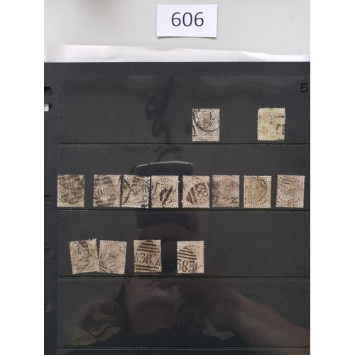 606 - QV.  Surface Printed duplicated used range of 2½d   3d  4d and 6d vals on stocksheets  varied condit... 