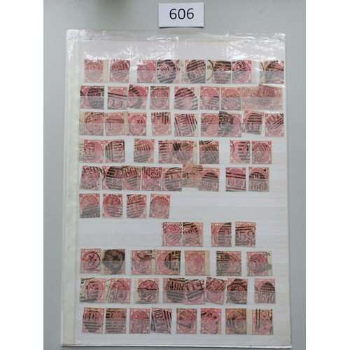 606 - QV.  Surface Printed duplicated used range of 2½d   3d  4d and 6d vals on stocksheets  varied condit... 