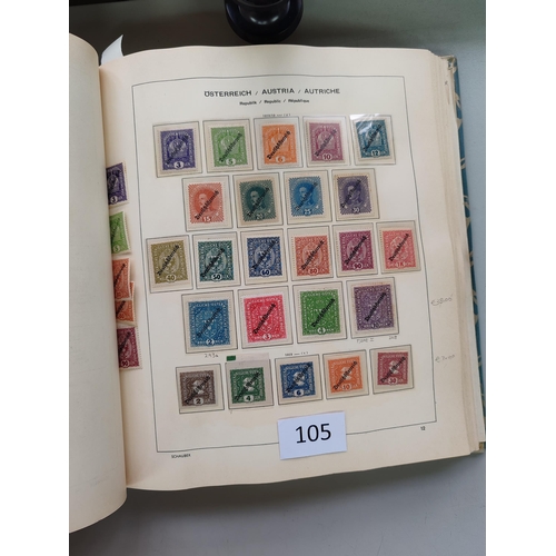 105 - ***VIDEO AVAILABLE*** AUSTRIA.  Collection in Schaubek album from early issues to 1964  some better ... 