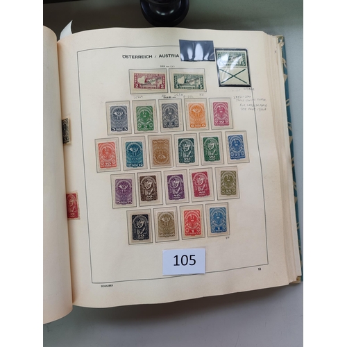 105 - ***VIDEO AVAILABLE*** AUSTRIA.  Collection in Schaubek album from early issues to 1964  some better ... 