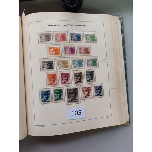 105 - ***VIDEO AVAILABLE*** AUSTRIA.  Collection in Schaubek album from early issues to 1964  some better ... 