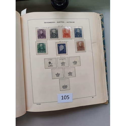 105 - ***VIDEO AVAILABLE*** AUSTRIA.  Collection in Schaubek album from early issues to 1964  some better ... 