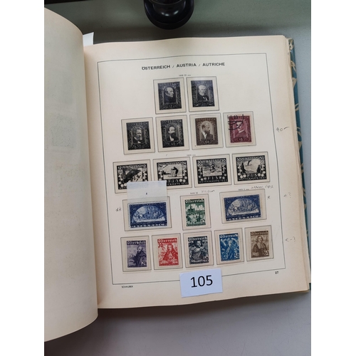 105 - ***VIDEO AVAILABLE*** AUSTRIA.  Collection in Schaubek album from early issues to 1964  some better ... 