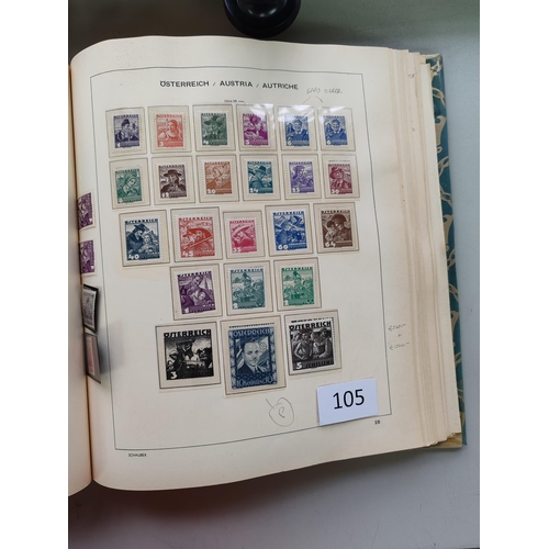 105 - ***VIDEO AVAILABLE*** AUSTRIA.  Collection in Schaubek album from early issues to 1964  some better ... 