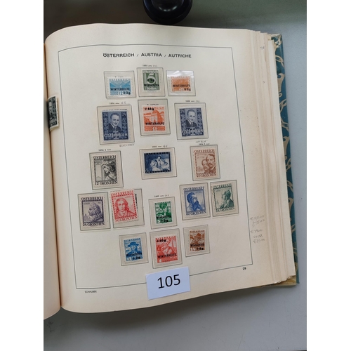 105 - ***VIDEO AVAILABLE*** AUSTRIA.  Collection in Schaubek album from early issues to 1964  some better ... 