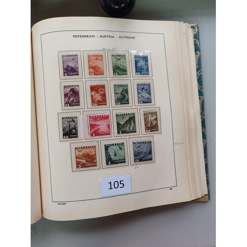 105 - ***VIDEO AVAILABLE*** AUSTRIA.  Collection in Schaubek album from early issues to 1964  some better ... 