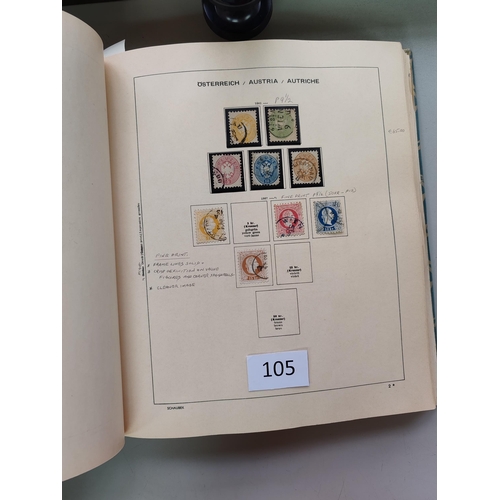 105 - ***VIDEO AVAILABLE*** AUSTRIA.  Collection in Schaubek album from early issues to 1964  some better ... 