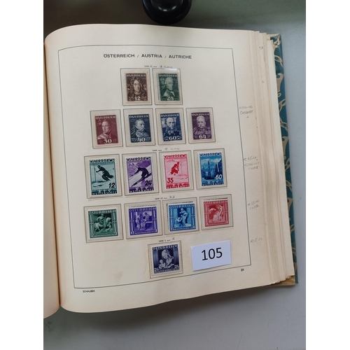 105 - ***VIDEO AVAILABLE*** AUSTRIA.  Collection in Schaubek album from early issues to 1964  some better ... 