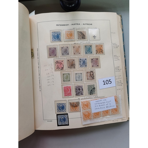 105 - ***VIDEO AVAILABLE*** AUSTRIA.  Collection in Schaubek album from early issues to 1964  some better ... 