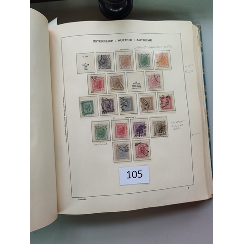 105 - ***VIDEO AVAILABLE*** AUSTRIA.  Collection in Schaubek album from early issues to 1964  some better ... 