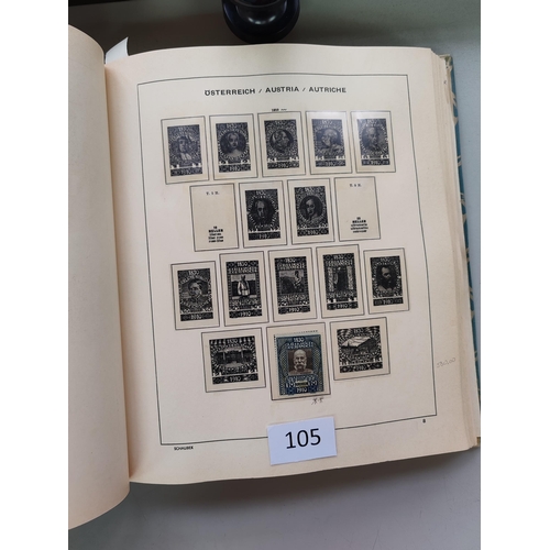 105 - ***VIDEO AVAILABLE*** AUSTRIA.  Collection in Schaubek album from early issues to 1964  some better ... 