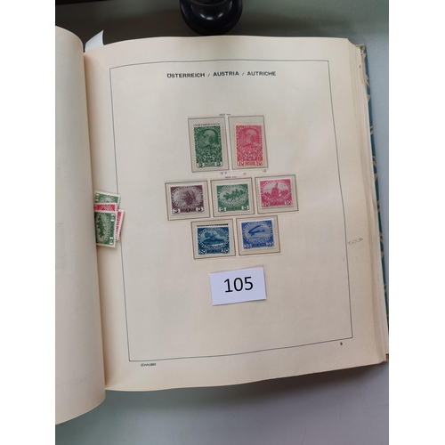 105 - ***VIDEO AVAILABLE*** AUSTRIA.  Collection in Schaubek album from early issues to 1964  some better ... 