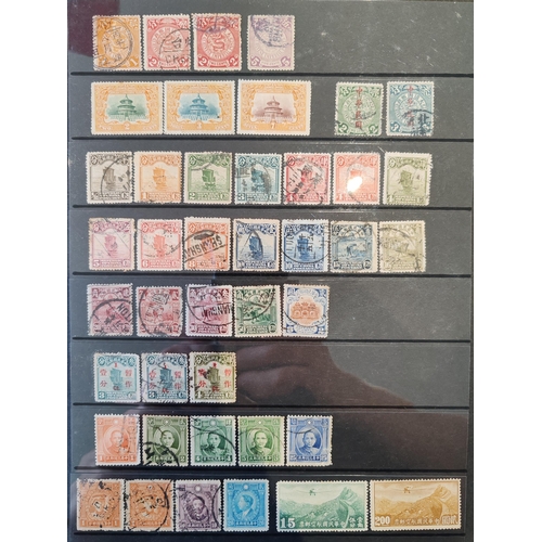 118 - CHINA.  M and U oddments on stocksheets incl. 10 different 1963 Butterflies vals unused  some modern... 