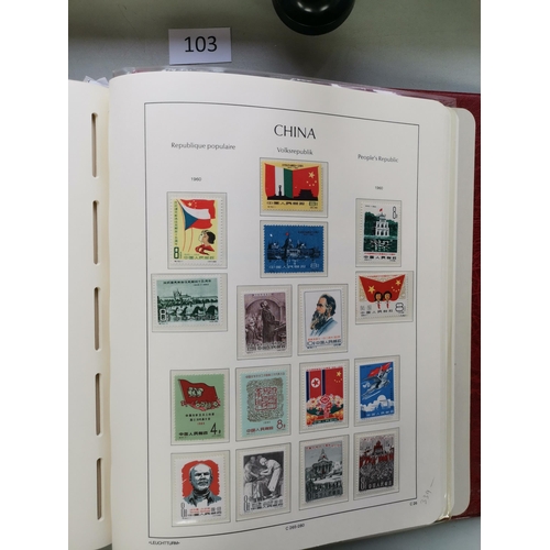 103 - ***VIDEO AVAILABLE*** CHINA.  Valuable collection of 1949 to 1967 issues in boxed Lighthouse album  ... 