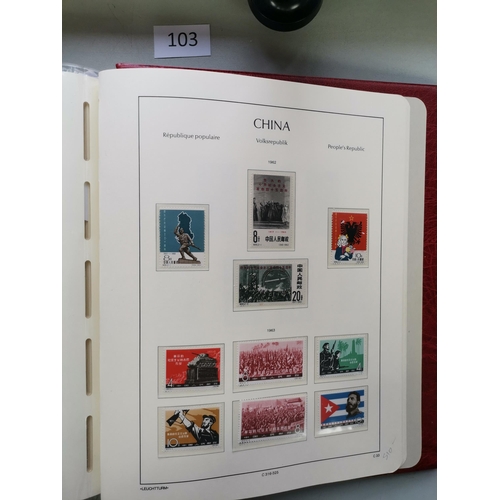 103 - ***VIDEO AVAILABLE*** CHINA.  Valuable collection of 1949 to 1967 issues in boxed Lighthouse album  ... 