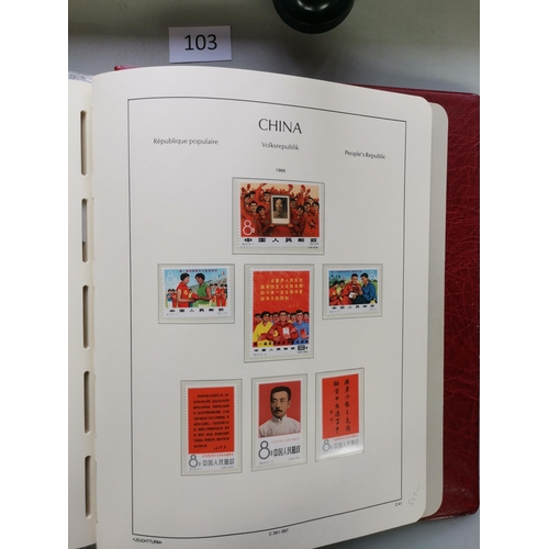 103 - ***VIDEO AVAILABLE*** CHINA.  Valuable collection of 1949 to 1967 issues in boxed Lighthouse album  ... 