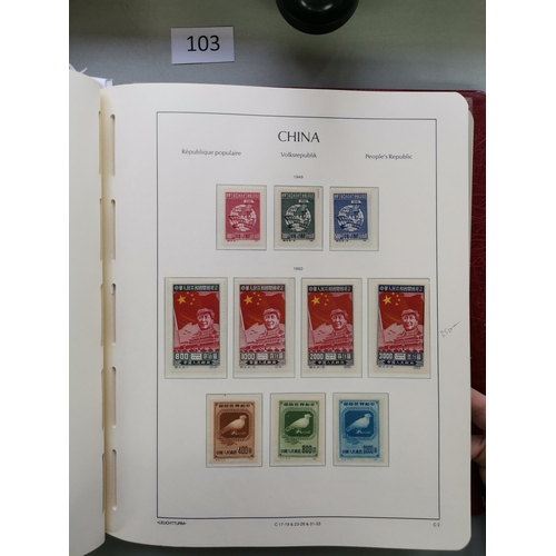 103 - ***VIDEO AVAILABLE*** CHINA.  Valuable collection of 1949 to 1967 issues in boxed Lighthouse album  ... 