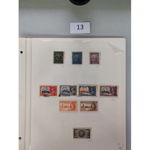 13 - MIXED WORLD.  BRITISH WEST INDIES. Mainly KGV-VI collection on leaves M and U  condition varied due ... 