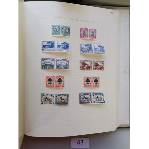 43 - MIXED WORLD.  M collection on leaves in binder  a few KGV but mainly KGVI early QE period British Co... 