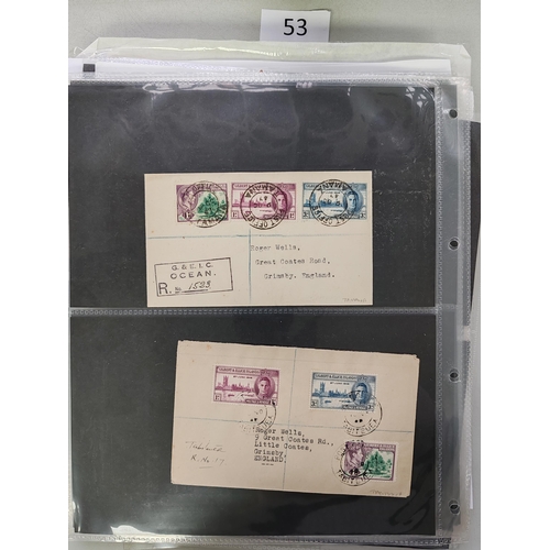 53 - MIXED WORLD.  POSTAL HISTORY. Range of covers incl. 3 with Tristan da Cunha cachets  Gilbert and Ell... 