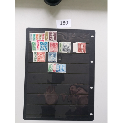 180 - GERMANY.  WEST BERLIN. Better UM sets comprising 1949 UPU  Goethe and Relief  1950 ERP  Orchestra  L... 