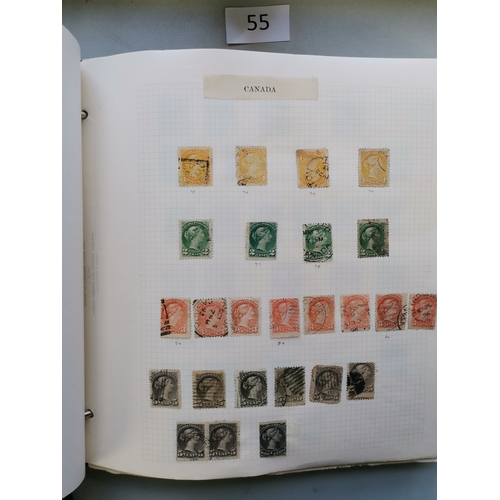 55 - MIXED WORLD.  BC QV to early QE M and U collection in 2 albums incl. useful oddments. (Many 100's)