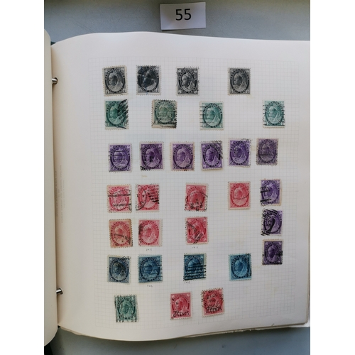 55 - MIXED WORLD.  BC QV to early QE M and U collection in 2 albums incl. useful oddments. (Many 100's)