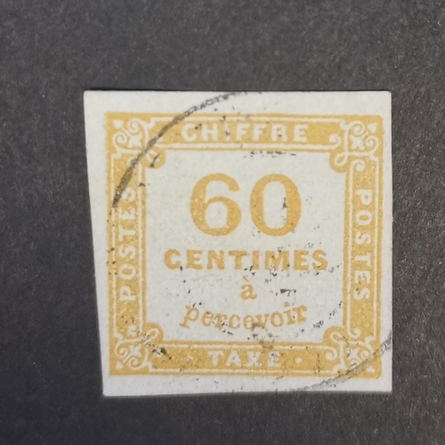 128 - FRANCE.  1871-78 Postage Due 60c. ochre FU. SGD216. Cat. £1 800. (1)