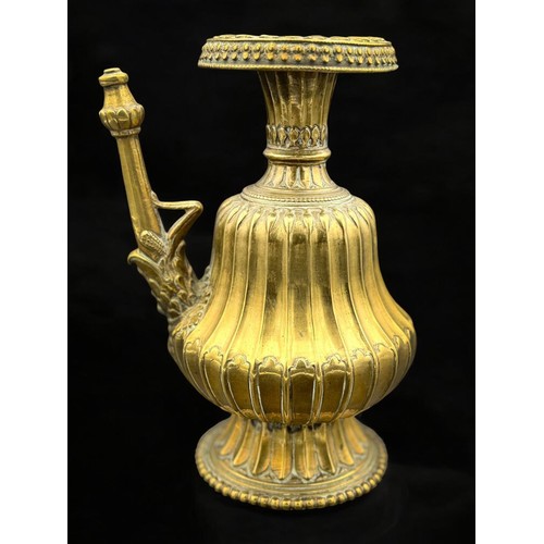 Early Indian/Mughal Islamic Bronze Huka Base with Grasshopper Shaped ...