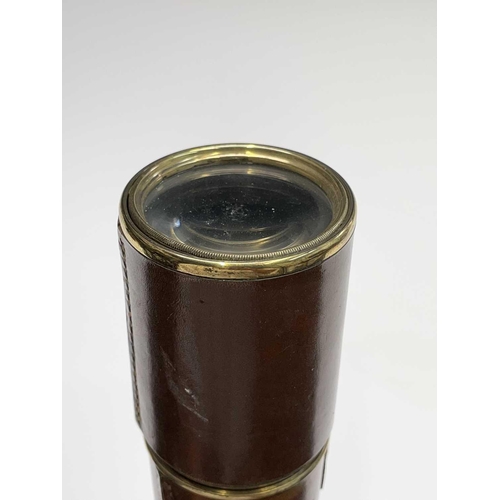 110 - A Naval brass three draw telescope, by Broadhurst, Clarkson & Co Ltd, 63 Farringdon Road London EC, ... 