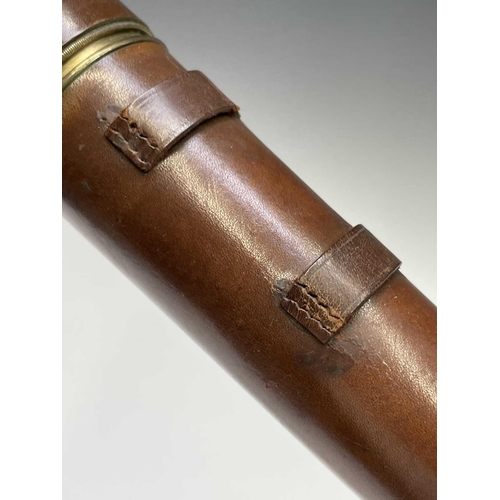 110 - A Naval brass three draw telescope, by Broadhurst, Clarkson & Co Ltd, 63 Farringdon Road London EC, ... 