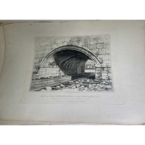 1423 - Edward William COOKE (1811-1880) Old London Bridge Engravings with descriptions from the twelve plat... 